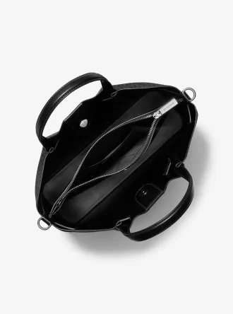 Bolso satchel mediano con logotipo de la firma Carson