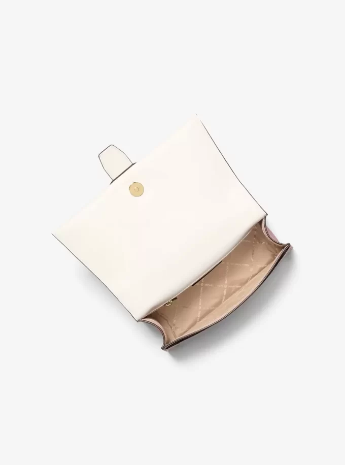 Bolso satchel mediano con logotipo de la firma Greenwich Bolso satchel mediano con logotipo de la firma Greenwich