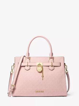Bolso satchel mediano con logotipo de la firma Hamilton