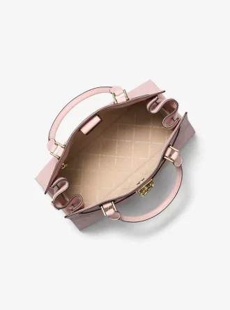 Bolso satchel mediano con logotipo de la firma Hamilton