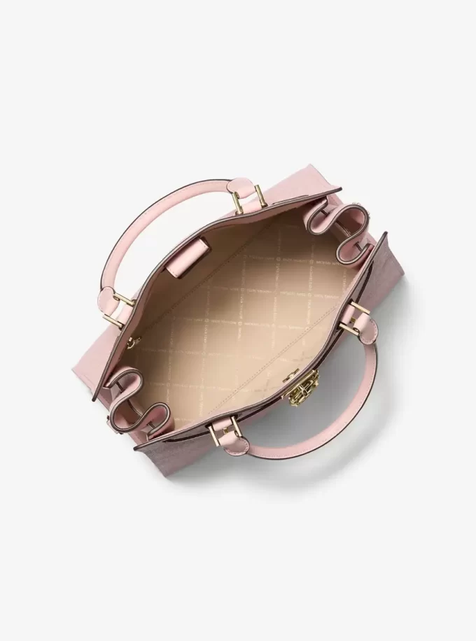 Bolso satchel mediano con logotipo de la firma Hamilton