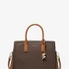 Bolso satchel mediano con logotipo de la firma Laila Bolso satchel mediano con logotipo de la firma Laila
