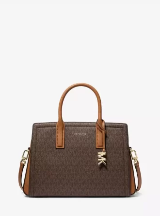 Bolso satchel mediano con logotipo de la firma Laila