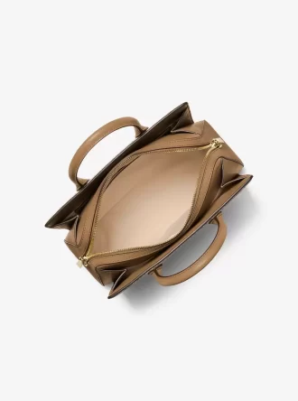 Bolso satchel mediano con logotipo de la firma Laila