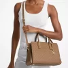 Bolso satchel mediano con logotipo de la firma Laila Bolso satchel mediano con logotipo de la firma Laila