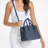 Bolso satchel mediano con logotipo de la firma Laila Bolso satchel mediano con logotipo de la firma Laila