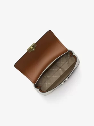 Bolso satchel mediano con logotipo de la firma Tribeca