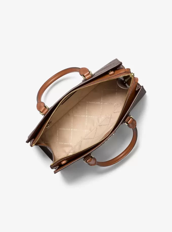 Bolso satchel mediano con logotipo de Sheila Bolso satchel mediano con logotipo de Sheila