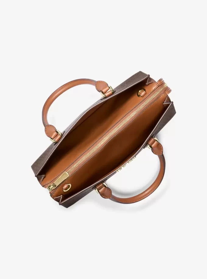Bolso satchel mediano con logotipo de Sheila Bolso satchel mediano con logotipo de Sheila