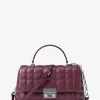 Bolso satchel mediano de cuero acolchado Tribeca Bolso satchel mediano de cuero acolchado Tribeca