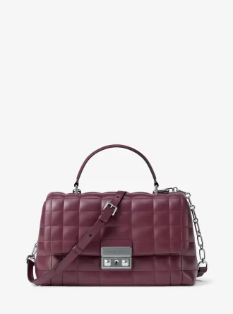 Bolso satchel mediano de cuero acolchado Tribeca