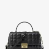 Bolso satchel mediano de cuero acolchado Tribeca Bolso satchel mediano de cuero acolchado Tribeca