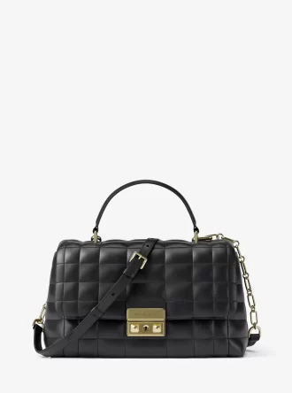 Bolso satchel mediano de cuero acolchado Tribeca