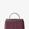 Bolso satchel mediano de cuero acolchado Tribeca Bolso satchel mediano de cuero acolchado Tribeca