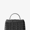 Bolso satchel mediano de cuero acolchado Tribeca Bolso satchel mediano de cuero acolchado Tribeca
