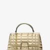 Bolso satchel mediano de piel metalizada Tribeca Bolso satchel mediano de piel metalizada Tribeca