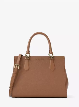 Bolso satchel mediano de piel saffiano Marilyn