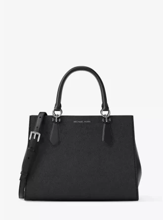 Bolso satchel mediano de piel saffiano Marilyn
