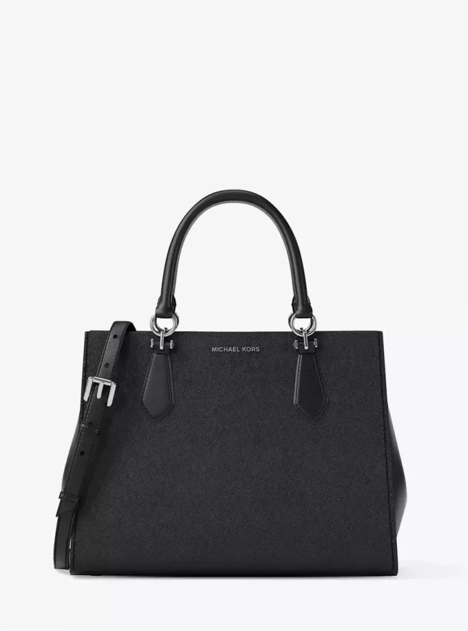 Bolso satchel mediano de piel saffiano Marilyn