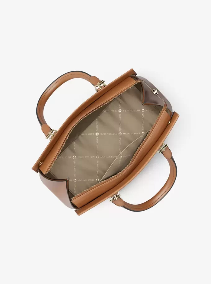Bolso satchel mediano de piel saffiano Marilyn