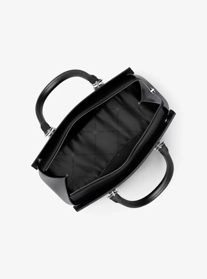 Bolso satchel mediano de piel saffiano Marilyn