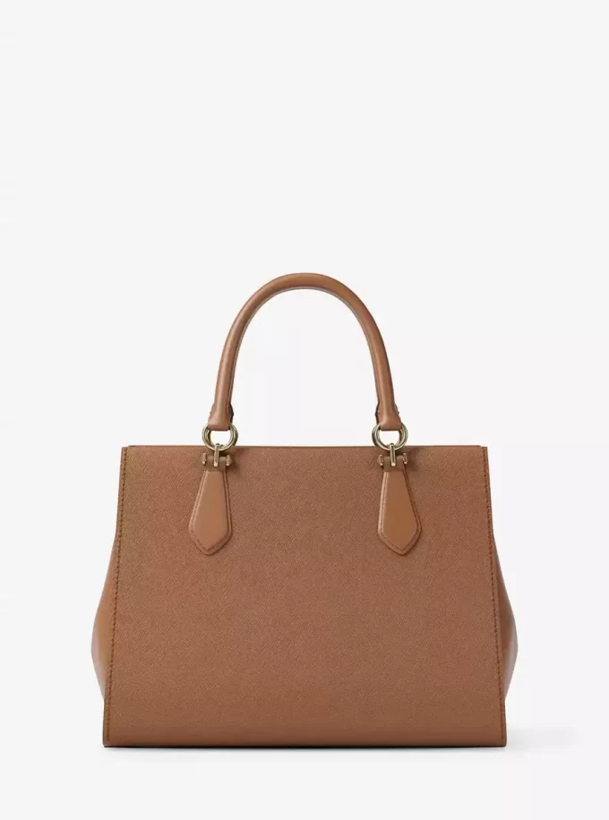 Bolso satchel mediano de piel saffiano Marilyn