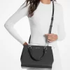 Bolso satchel mediano de piel saffiano Marilyn