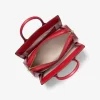 Bolso satchel mediano metálico Laila con logotipo de la firma Bolso satchel mediano metálico Laila con logotipo de la firma