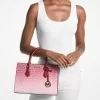 Bolso satchel mediano Sheila con logo de la firma ombré