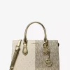 Bolso satchel mediano Sheila con logo distintivo metálico en dos tonos