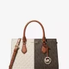 Bolso satchel mediano Sheila con logo distintivo metálico en dos tonos