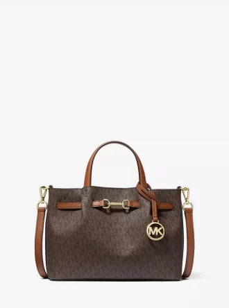 Bolso satchel pequeño con el logotipo de la firma Carson