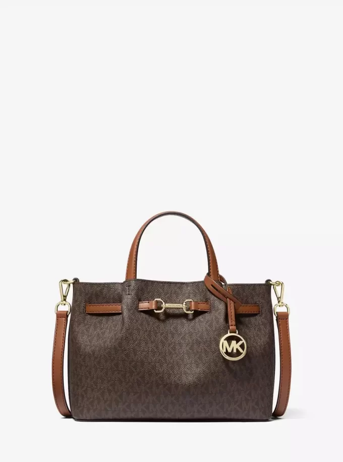 Bolso satchel pequeño con el logotipo de la firma Carson
