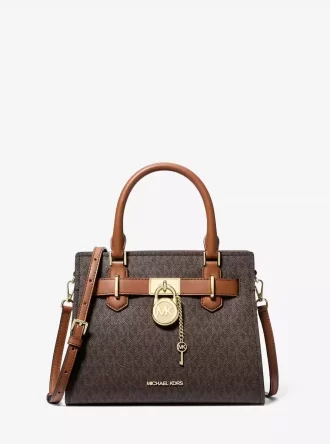 Bolso satchel pequeño con logotipo de Hamilton