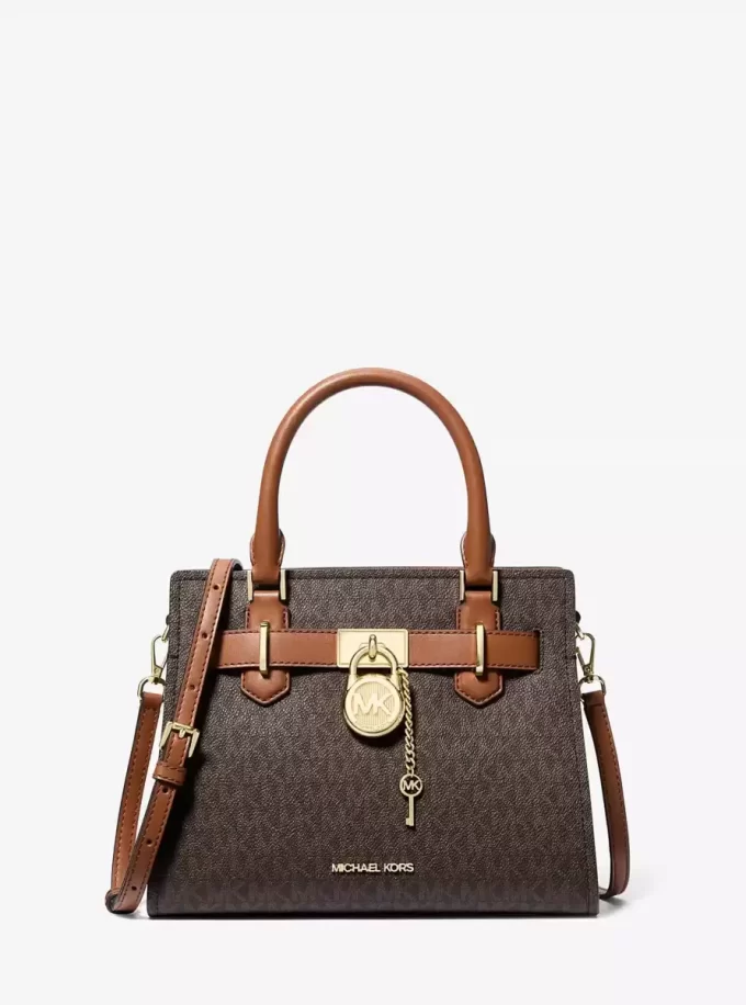 Bolso satchel pequeño con logotipo de Hamilton Bolso satchel pequeño con logotipo de Hamilton
