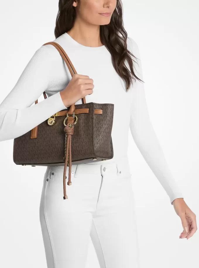 Bolso satchel pequeño con logotipo de la firma Hamilton Moderne Bolso satchel pequeño con logotipo de la firma Hamilton Moderne