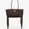 Bolso satchel pequeño de ante con flecos Hamilton Moderne Bolso satchel pequeño de ante con flecos Hamilton Moderne