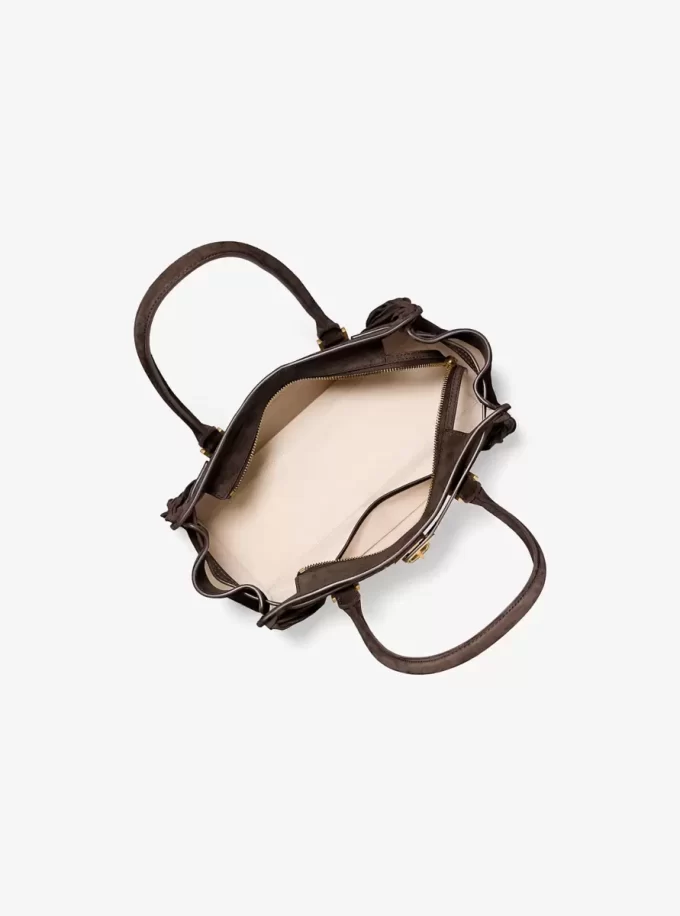 Bolso satchel pequeño de ante con flecos Hamilton Moderne Bolso satchel pequeño de ante con flecos Hamilton Moderne