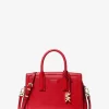 Bolso satchel pequeño metálico Laila con logotipo de la firma Bolso satchel pequeño metálico Laila con logotipo de la firma