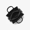 Bolso satchel pequeño metálico Laila con logotipo de la firma Bolso satchel pequeño metálico Laila con logotipo de la firma