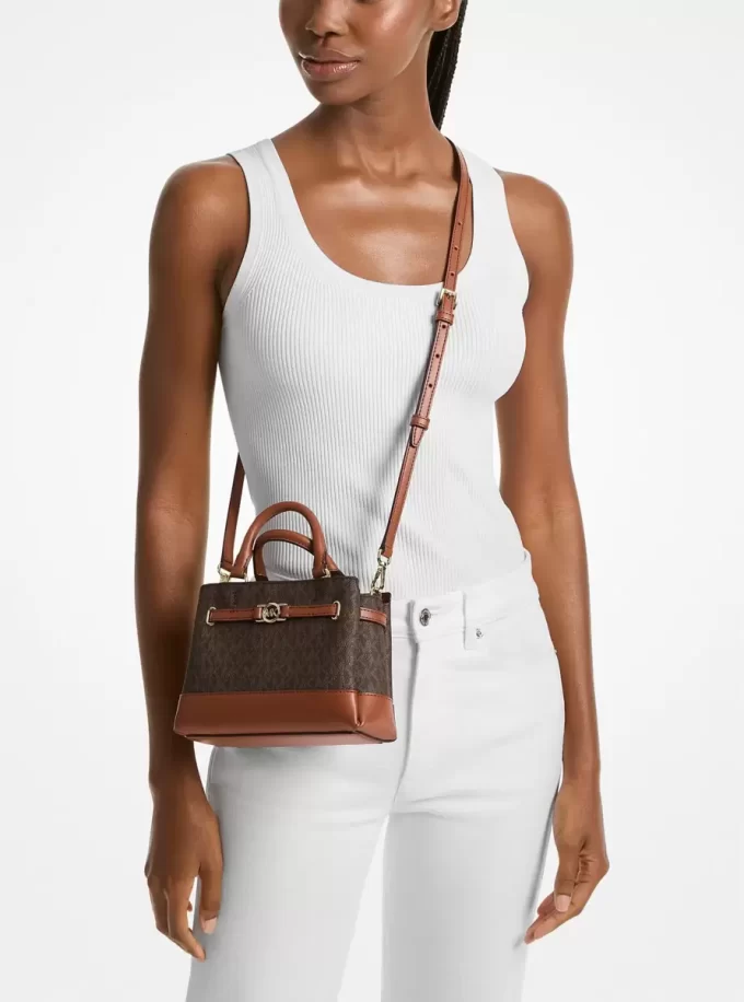 Bolso satchel Reed Extra-Small con el logotipo de la firma
