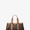 Bolso satchel Romee pequeño con logotipo de firma Bolso satchel Romee pequeño con logotipo de firma