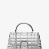 Bolso satchel Tribeca mediano acolchado de piel metalizada Bolso satchel Tribeca mediano acolchado de piel metalizada