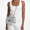 Bolso satchel Tribeca mediano acolchado de piel metalizada Bolso satchel Tribeca mediano acolchado de piel metalizada