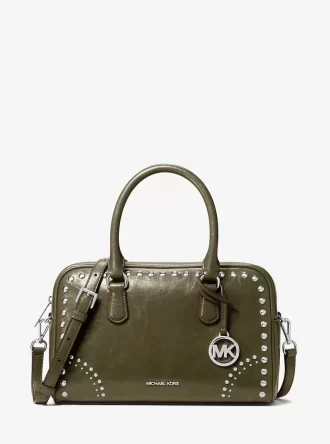 Bolso Thompson mediano con tachuelas desgastadas