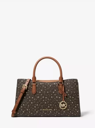 Bolso tipo cartera Arden mediano con logotipo impreso.