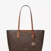 Bolso tote Arden grande con cierre superior y logotipo estampado de la firma