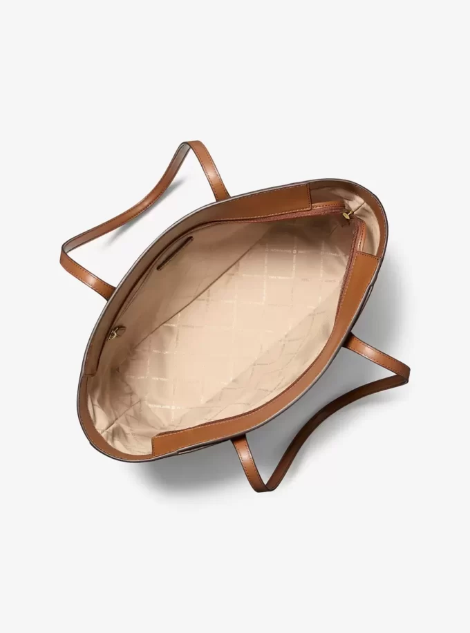 Bolso tote Arden grande con cierre superior y logotipo estampado de la firma