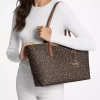 Bolso tote Arden grande con cierre superior y logotipo estampado de la firma