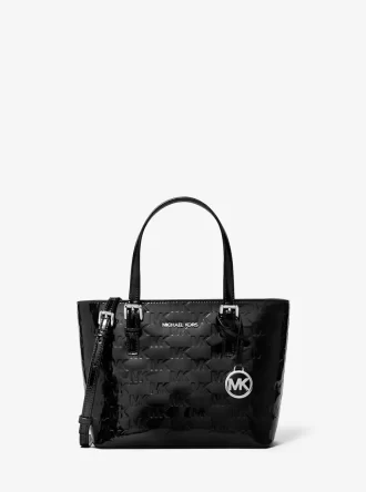 Bolso tote convertible Jet Set extrapequeño con logotipo de patente en relieve